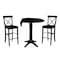 International Concepts Round 42 in Round Pedestal Bar Height Table with 2 Bar Height Stools, Black, 42 in W, 42 in L, Wood K46-42DPT-27-S6133-2 - alternate 6